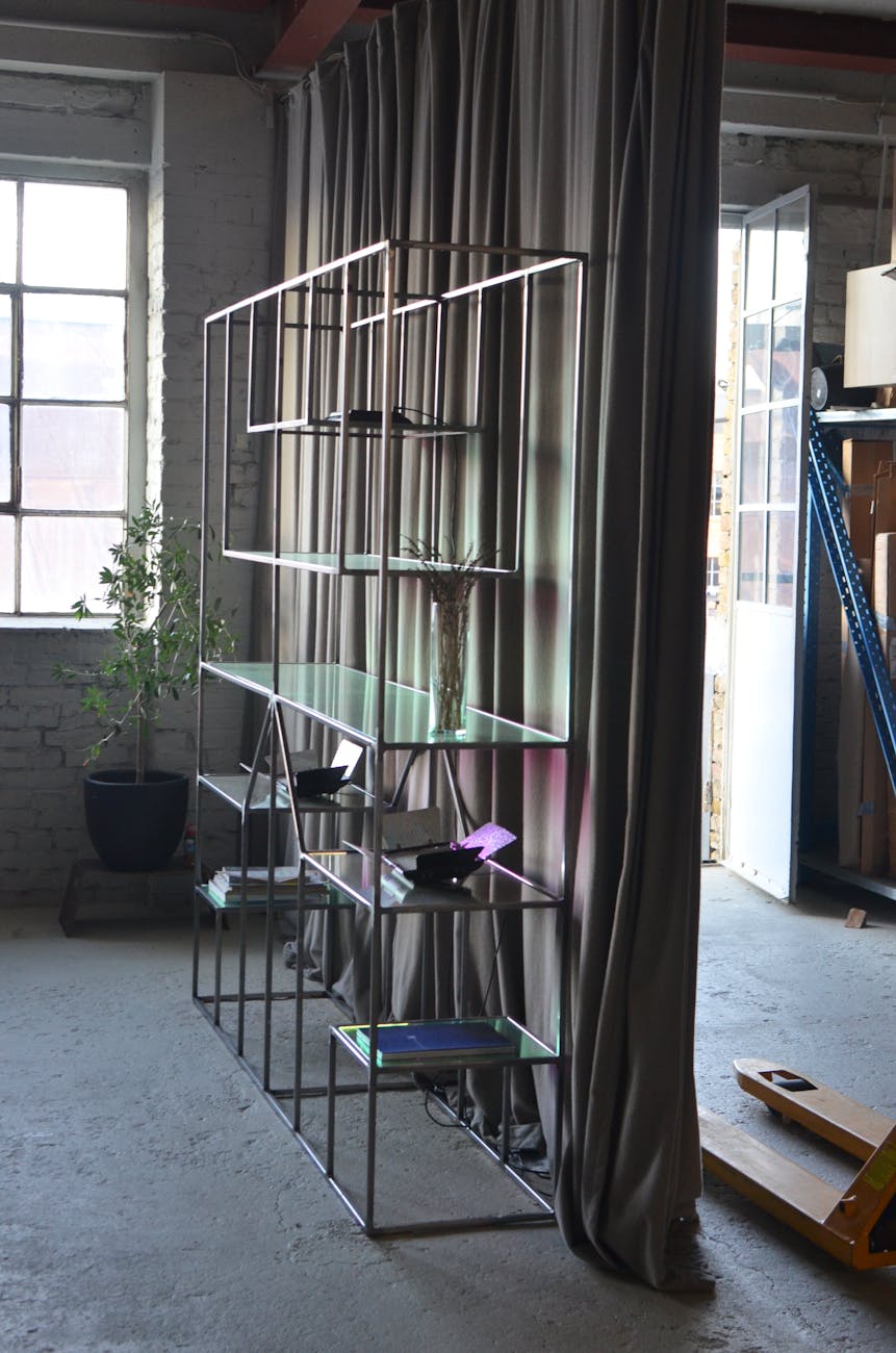 Industrial Pipe Shelving: A Stylish Solution for Dividing Small Spaces